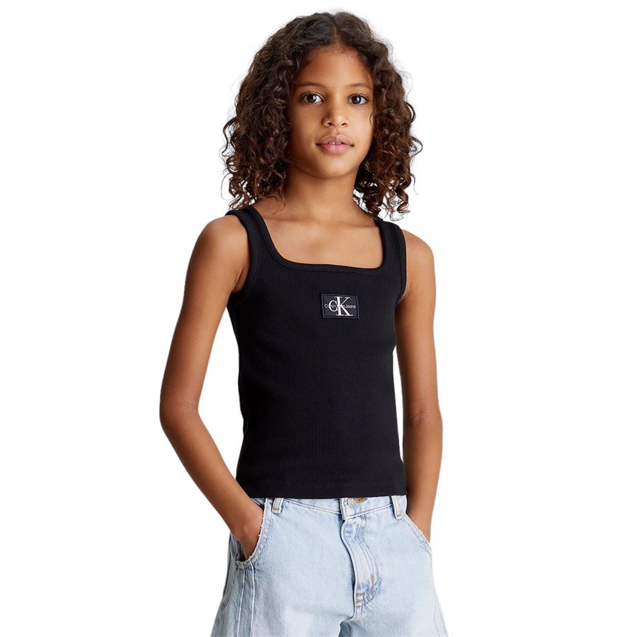 RIB BADGE SQUARE NECK TANK TOP Calvin Klein | CKIG0IG02440BEH